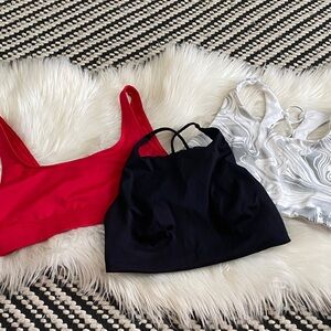 Victoria's Secret & PINK Red, Black, and White Sports Bras Bundle